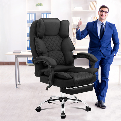 ALFORDSON Office Chair Gaming Executive Seat Computer Racer Fabric Recliner