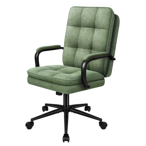 ALFORDSON Office Chair Ergonomic Chenille Computer Work Seat Light Green