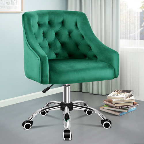 ALFORDSON Velvet Office Chair Computer Chairs Swivel Armchair Work Adult Kids