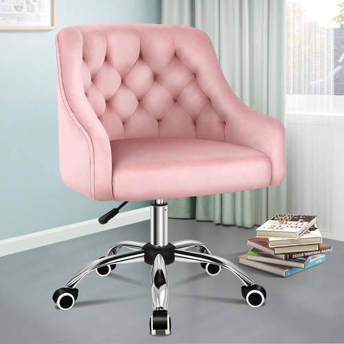 ALFORDSON Velvet Office Chair Computer Swivel Chairs Armchair Work Study Seat