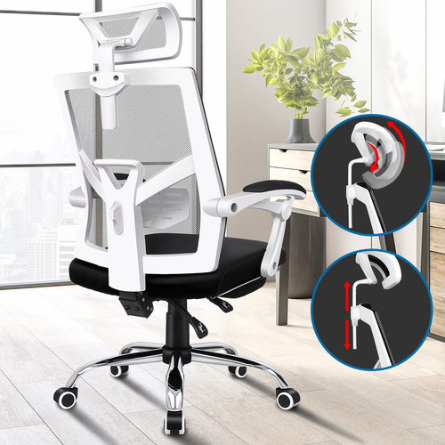 ALFORDSON Mesh Office Chair Gaming Executive Fabric Seat Racing Footrest Recline