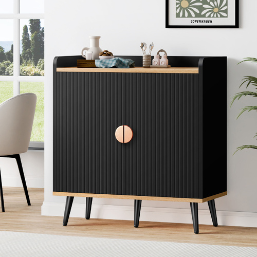 ALFORDSON Buffet Sideboard Cupboard Cabinet Storage Black Kitchen Hallway Doors