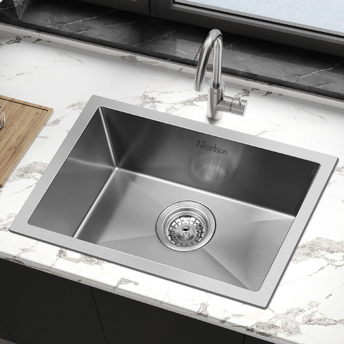 ALFORDSON Kitchen Sink Stainless Steel Drop in Flush Under Mount Bowl 450X300MM