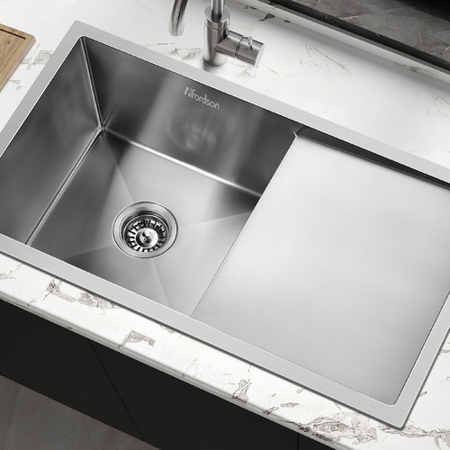 ALFORDSON Kitchen Sink Stainless Steel Drop in Flush Under Mount Basin 870X450MM
