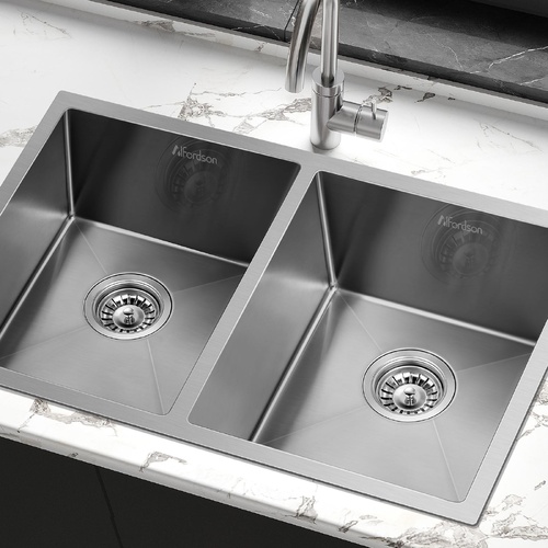 ALFORDSON Kitchen Sink Stainless Steel Drop in Flush Under Mount Basin 770X450MM
