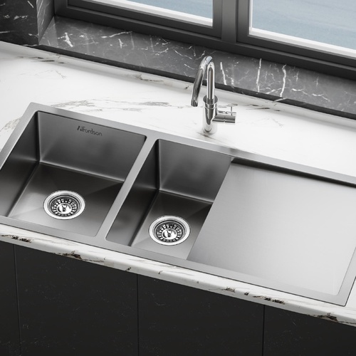 ALFORDSON Kitchen Sink Stainless Steel Drop in Flush Under Mount Bowl 1000X450MM
