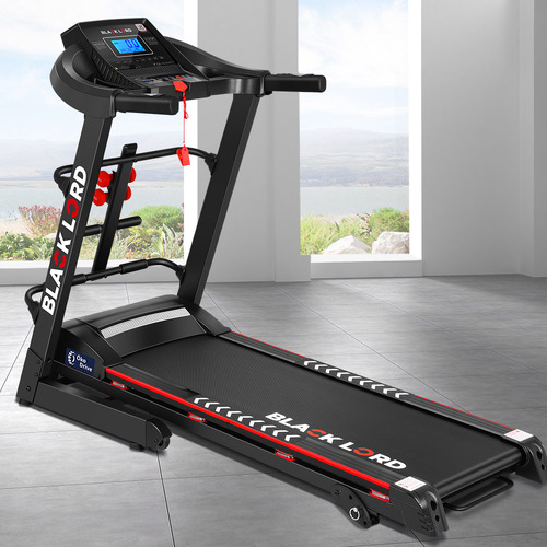 BLACK LORD Treadmill Electric Home Gym Exercise Run Machine Incline Fitness