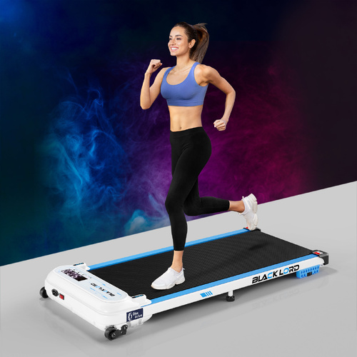 BLACK LORD Treadmill Electric Walking Pad Incline Shock Absorbers Blue White