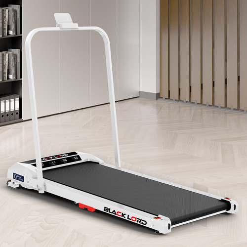 BLACK LORD Treadmill Electric Walking Pad Under Desk Home Incline Foldable White