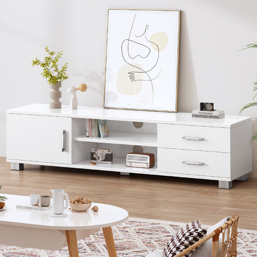 ALFORDSON Entertainment Unit TV Cabinet Stand 120cm White