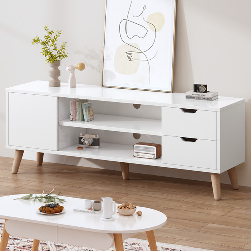 ALFORDSON Entertainment Unit TV Stand Storage 120cm White
