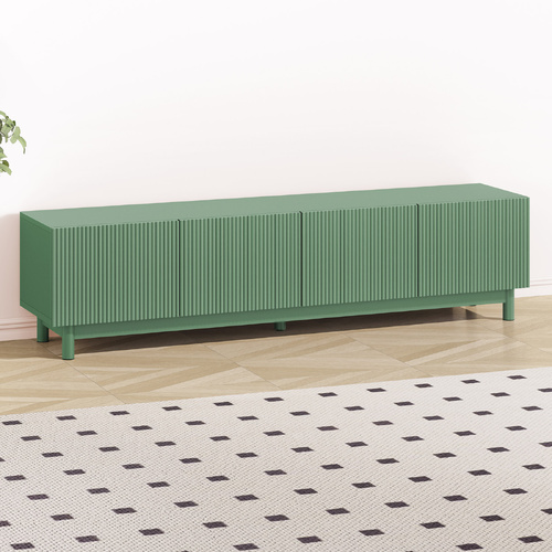 ALFORDSON Entertainment Unit TV Cabinet Stand 180cm Storage Shelves Green