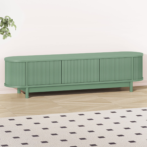 ALFORDSON TV Cabinet Entertainment Unit Stand 160cm Storage Shelf Green