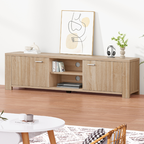 ALFORDSON Entertainment Unit TV Cabinet Stand 160cm Wood