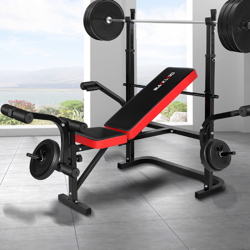 BLACK LORD Weight Bench 8in1 Press Multi-Station Fitness Home Gym Station