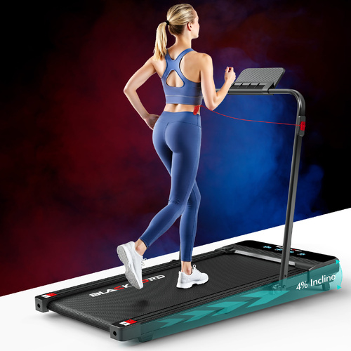BLACK LORD Treadmill Electric Walking Pad Under Desk Foldable Incline 430mm Belt