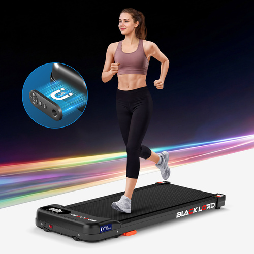 BLACK LORD Treadmill Electric Walking Pad Home Gym Incline Magnetic Remote Black